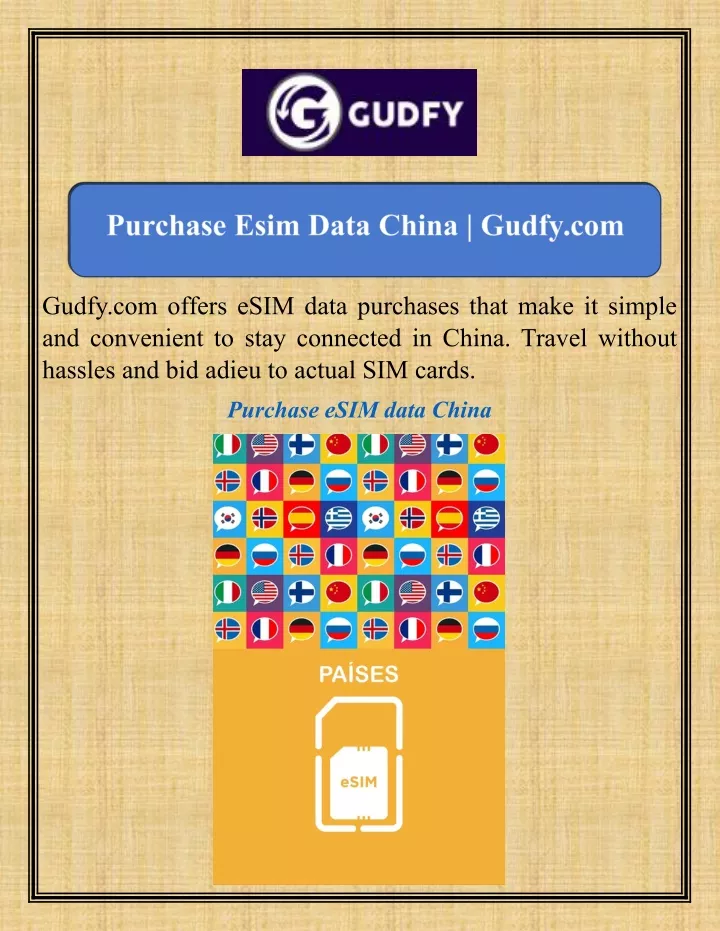 gudfy com offers esim data purchases that make