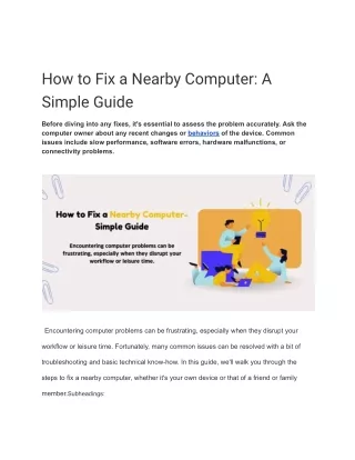 How to Fix a Nearby Computer_ A Simple  Guide