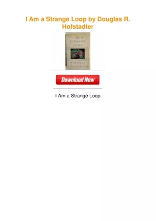 I Am a Strange Loop by Douglas R. Hofstadter