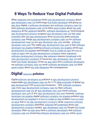 8 Ways To Reduce Your Digital Pollution