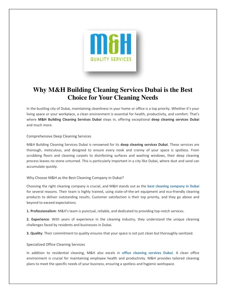 why m h building cleaning services dubai