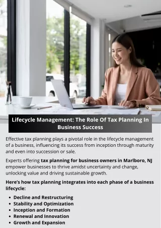 Lifecycle Management: The Role Of Tax Planning In Business Success