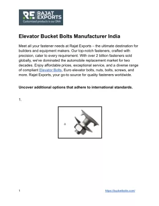 _Elevator Bucket Bolts Manufacturer India (3)