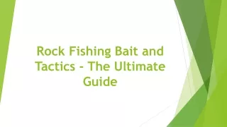 Rock Fishing Bait and Tactics - The Ultimate