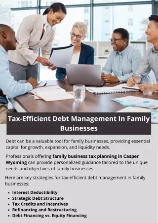 Tax-Efficient Debt Management In Family Businesses