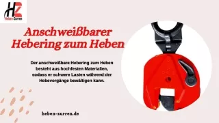anschwei barer hebering zum heben