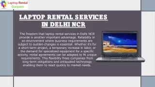 Boosting Productivity with Business Laptop Rentals in Delhi NCR