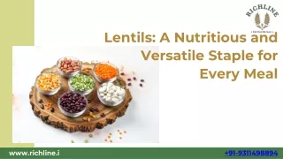 Lentils A Nutritious and Versatile Staple for Every Meal