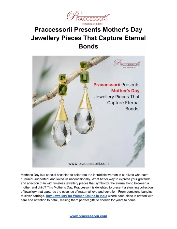 praccessorii presents mother s day jewellery