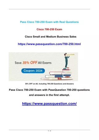 pass cisco 700 250 exam with real questions