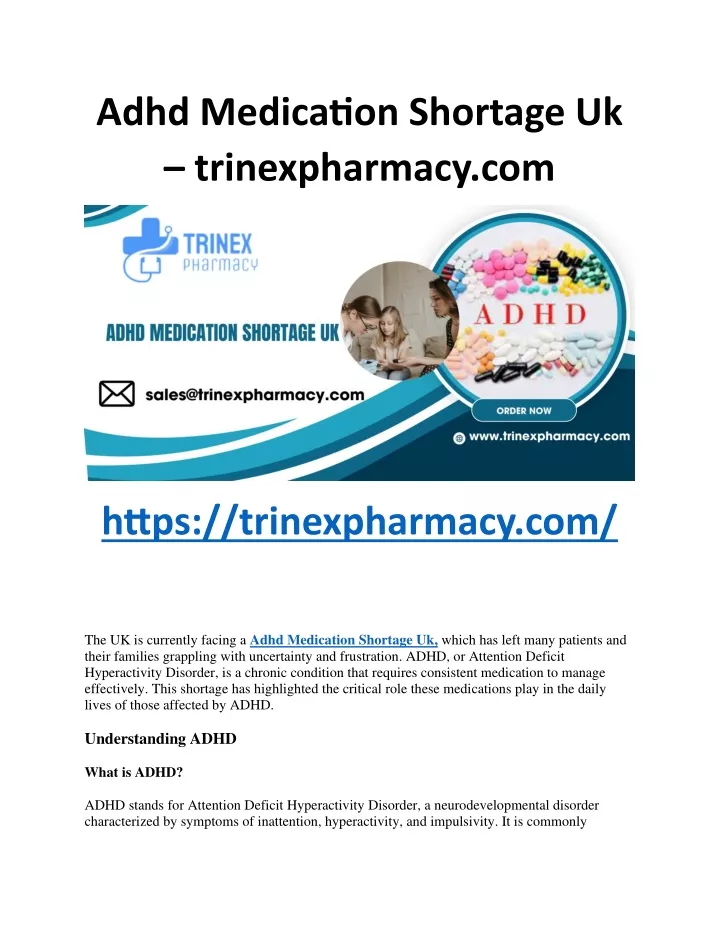 adhd medication shortage uk trinexpharmacy com