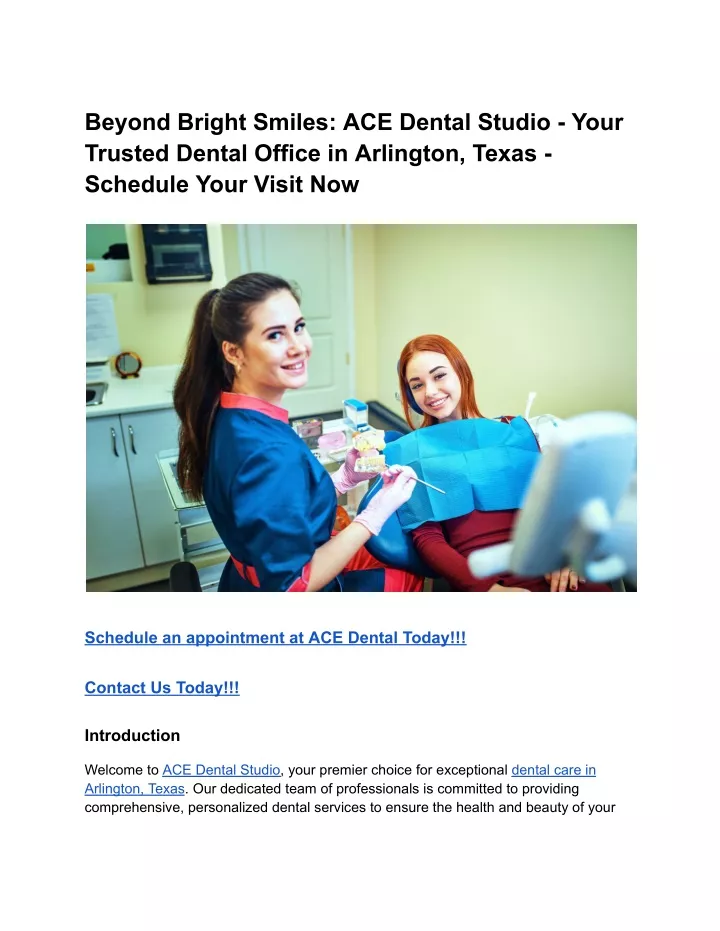 beyond bright smiles ace dental studio your