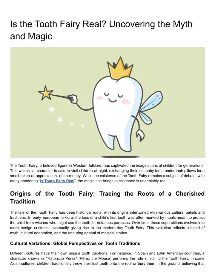 is the tooth fairy real uncovering the myth