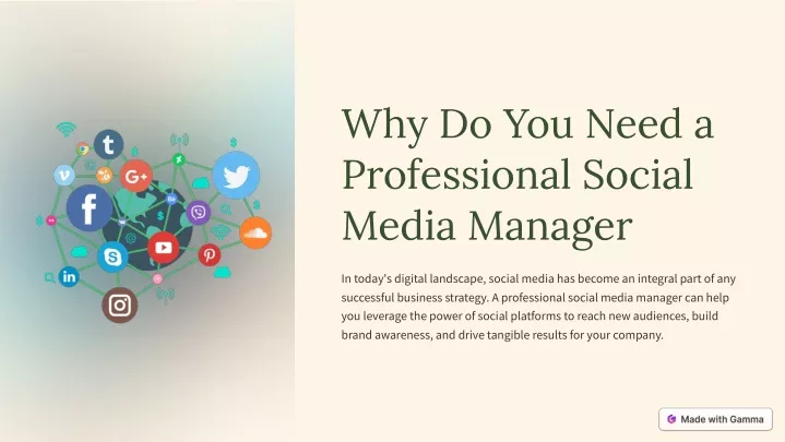 why do you need a professional social media