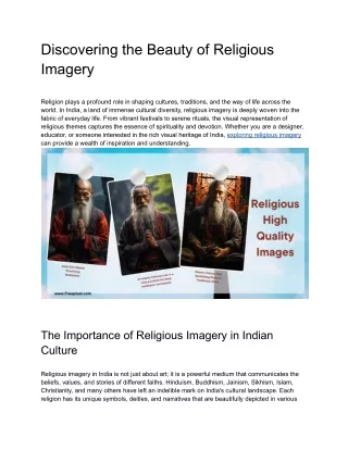 Discovering the Beauty of Religious Imagery