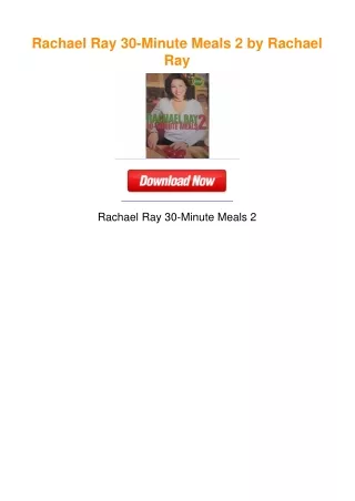 Rachael Ray 30-Minute Meals 2 by Rachael Ray