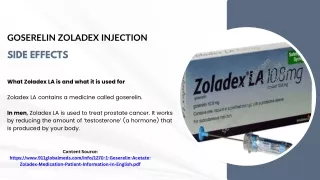 Goserelin Zoladex Injection Side effects