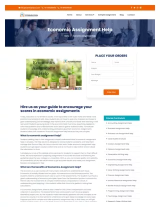 Expert Economic Assignment Help: Your Key to Academic Success | Tutorhelp4you