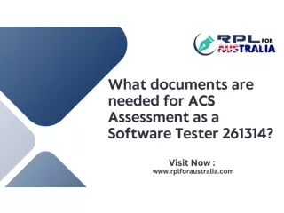 What documents are needed for ACS Assessment as a Software Tester 261314