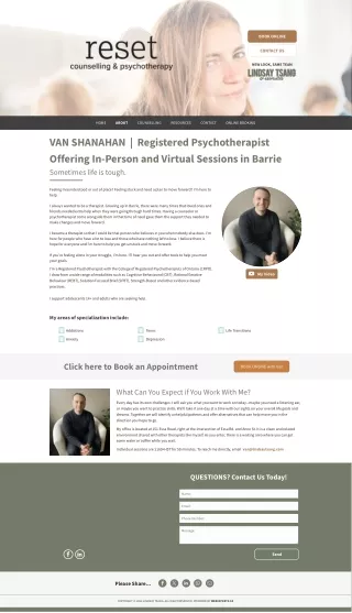 Van Shanahan, Registered Psychotherapist | Barrie
