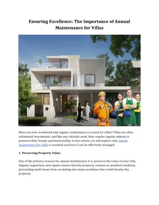 Ensuring Excellence_ The Importance of Annual Maintenance for Villas