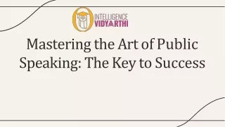 Public speaking the key to success