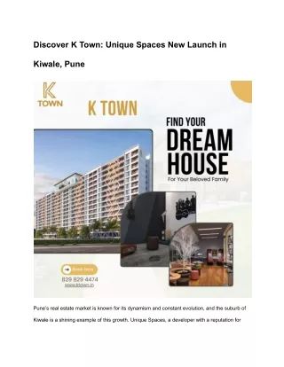 discover k town unique spaces new launch in