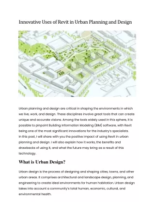 Innovative Uses of Revit in Urban Planning and Design