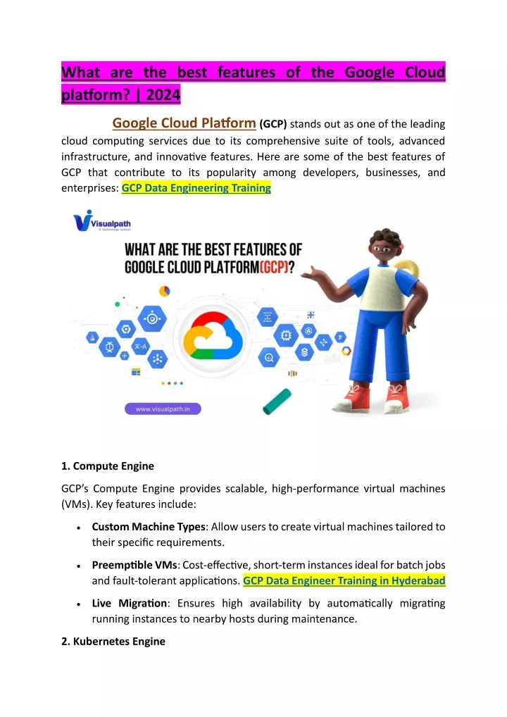 what are the best features of the google cloud