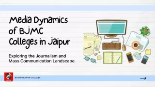 Media Dynamics of BJMC Colleges in Jaipur