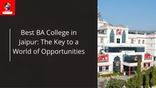 Best BA College in Jaipur The Key to a World of Opportunities