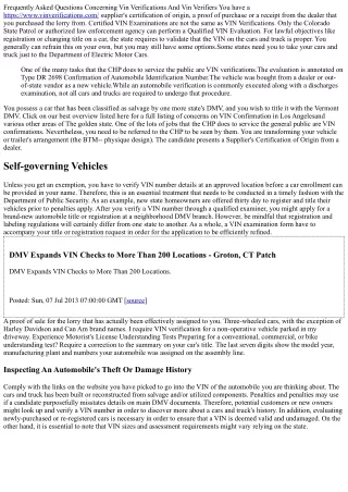 4 Ways To Obtain A Vin Verification