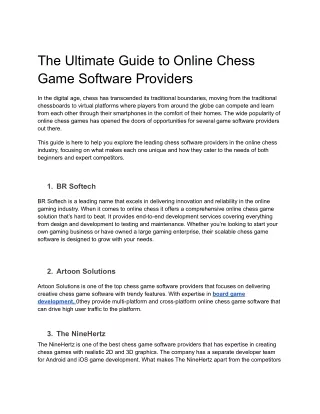 chess g The Ultimate Guide to Online Chess Game Software Providers BR Softechame