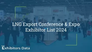 lng export conference expo exhibitor list 2024