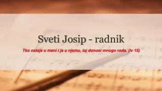 Sveti Josip - radnik (1. svibnja)