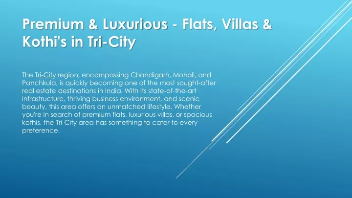 premium luxurious flats villas kothi s in tri city