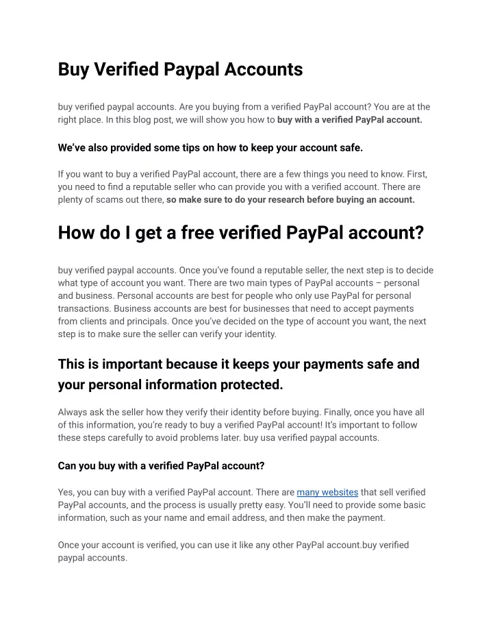 buy verified paypal accounts