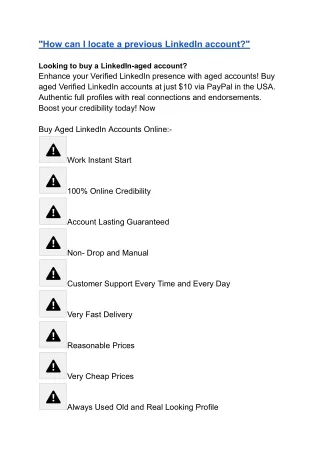 Buy Aged Linkedin Accounts