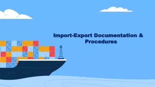 Import-Export Documentation & procedures