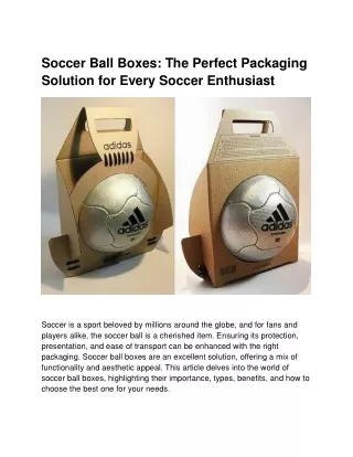 soccer ball boxes the perfect packaging solution