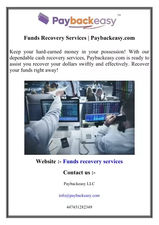 Funds Recovery Services   Paybackeasy.com