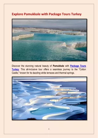 Explore Pamukkale with Package Tours Turkey