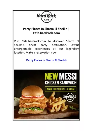 Party Places In Sharm El Sheikh  Cafe.hardrock.com