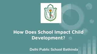 How Does School Impact Child Development