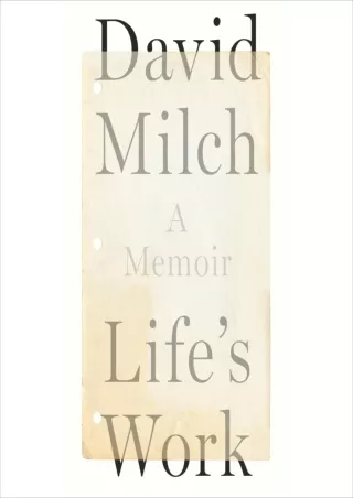 read_ Life's Work: A Memoir