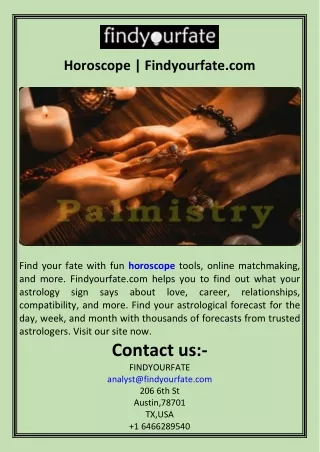 Horoscope  Findyourfate.com