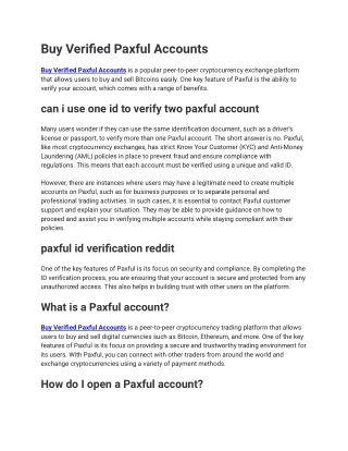 Buy Verified Paxful Accounts