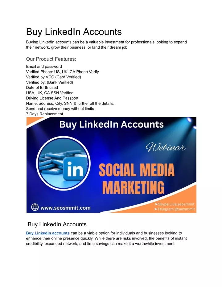 buy linkedin accounts