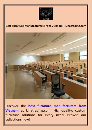 Best Furniture Manufacturers From Vietnam  Lihatrading.com