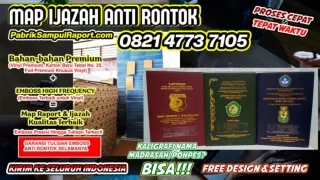 0821-4773-7105 Pembuatan Sampul Raport Map Ijazah di Konawe